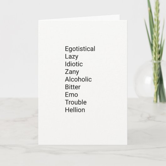 Elizabeth Birthday Karte (Vorderseite)