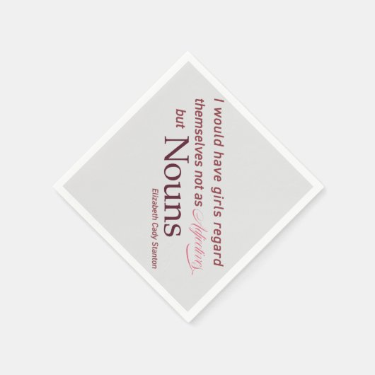 Elizabeth Cady Stanton Zitat Serviette (Ecke)