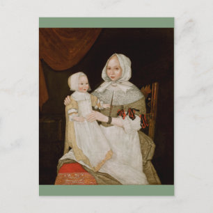 Elizabeth Clarke Freake und Baby Mary - Postkarte