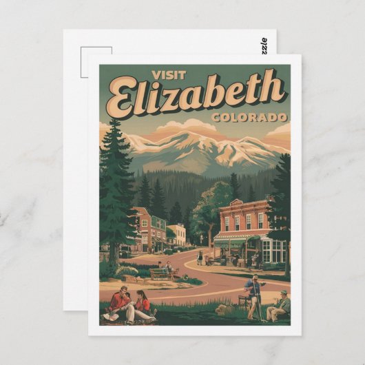 Elizabeth Colorado USA Famous Travel Place Postkarte (Vorne/Hinten)