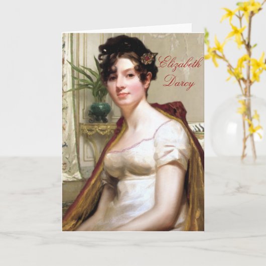 Elizabeth Darcy Notecard Karte (Gelbe Blume)