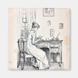 Elizabeth, der Janes Briefe liest Magnet