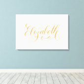Elizabeth - Design für moderne Kalligrafie Leinwanddruck (Insitu (Holzboden))