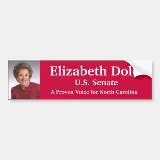 Elizabeth Dole für US-Senat Autoaufkleber (Vorne)