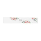 Elizabeth Elegant Pink Floral Wedding Einladungsbanderole (Flach)