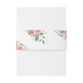 Elizabeth Elegant Pink Floral Wedding Einladungsbanderole (Rückseitenbeispiel)