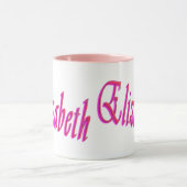 Elizabeth Girls Name Logo, Tasse (Zentrum)