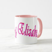 Elizabeth Girls Name Logo, Tasse (VorderseiteRechts)