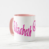 Elizabeth Girls Name Logo, Tasse (Vorderseite Links)