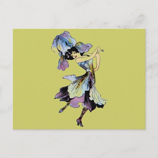 Elizabeth Gordon Iris Blume Fairy Postkarte (Vorderseite)