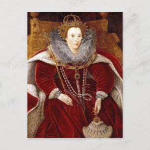 Elizabeth I. in roten Roben Postkarte
