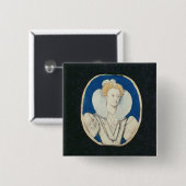 Elizabeth I, Miniaturporträt, (unfertig) Button (Vorne & Hinten)