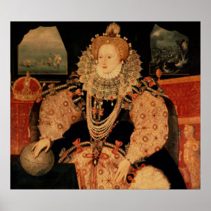 Elizabeth I., Portrait Armada, c.1588 Poster