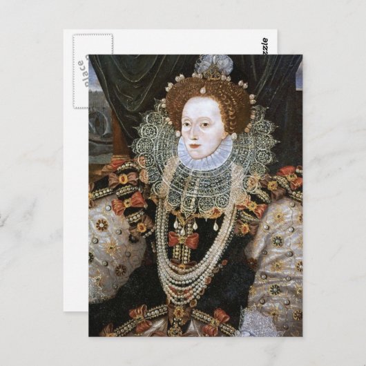 Elizabeth I Portrait Postkarte (Vorne/Hinten)