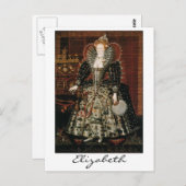 Elizabeth I Postkarte (Vorne/Hinten)