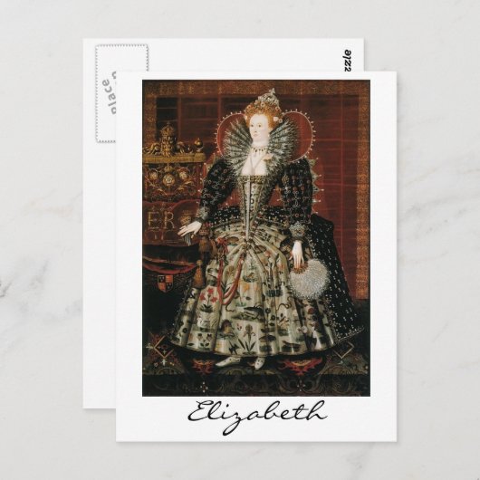 Elizabeth I Postkarte (Vorne/Hinten)