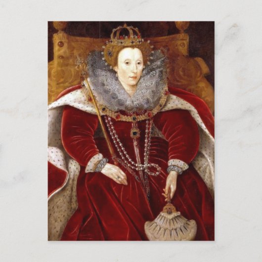 Elizabeth I Red Robes Postkarte (Vorderseite)