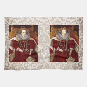 Elizabeth I Rote Roben Geschirrtuch