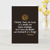 Elizabeth I Tilbury Quote Karte (Gelbe Blume)