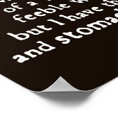 Elizabeth I Tilbury Quote Poster (Ecke)