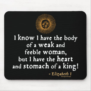 Elizabeth I Tilbury-Zitat Mousepad