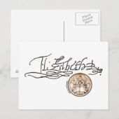 Elizabeth I Unterschrift (Version 1) Postkarte (Vorne/Hinten)
