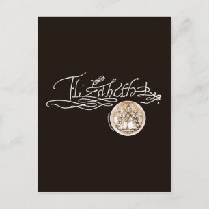 Elizabeth I Unterschrift (Version 1) Postkarte