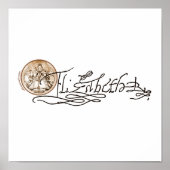 Elizabeth I Unterschrift (Version 2) Poster (Vorne)