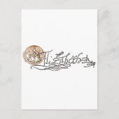 Elizabeth I Unterschrift (Version 2) Postkarte (Vorderseite)