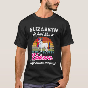 Elizabeth ist wie ein unikornes, lustiges Baby Gir T-Shirt