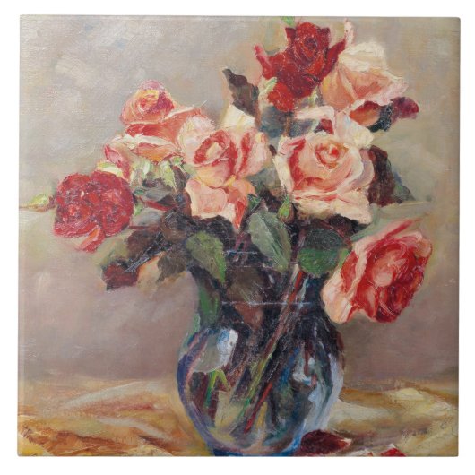 Elizabeth J. Grafin von Attems Stilllife mit Ros Fliese (Vorderseite)