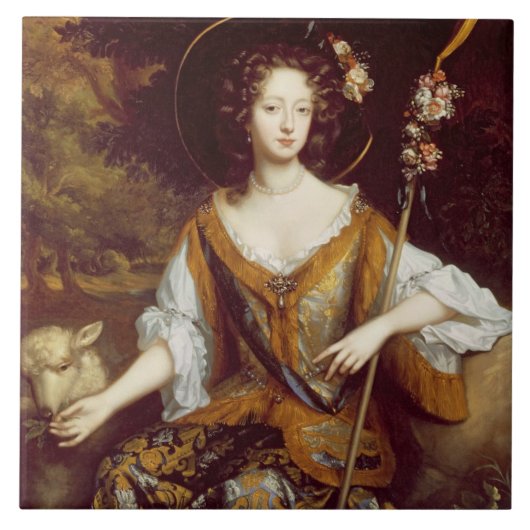 Elizabeth Jones, Gräfin von Kildare, c.1684 (Öl Fliese (Vorderseite)
