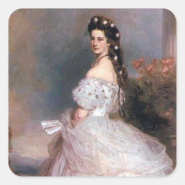 Elizabeth , Kaiserin Österreichs, 1865 Quadratischer Aufkleber