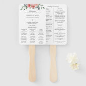 Elizabeth Katholic Wedding Program with Mass Fächer (Vorne und Hinten)