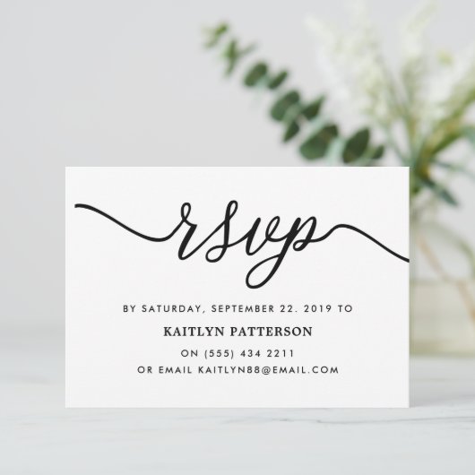 Elizabeth Munoz-Miranda RSVP Karte (Stehend Vorderseite)