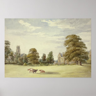 Elizabeth Murray - Kühe vor Manor House und Poster