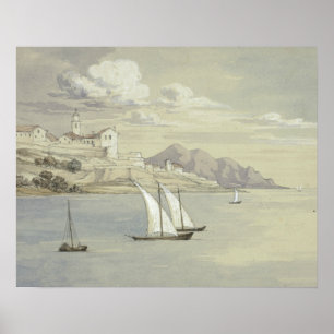 Elizabeth Murray - Portofino aus dem Meer, Genua Poster