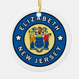 Elizabeth New Jersey Keramik Ornament
