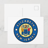 Elizabeth New Jersey Postkarte (Vorne/Hinten)