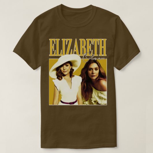 Elizabeth Olsen Retro Style T-Shirt (Design vorne)