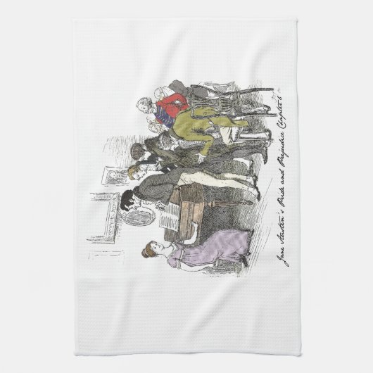 Elizabeth Performs - Jane Austen Pride & Prejudice Handtuch (Vertikal)