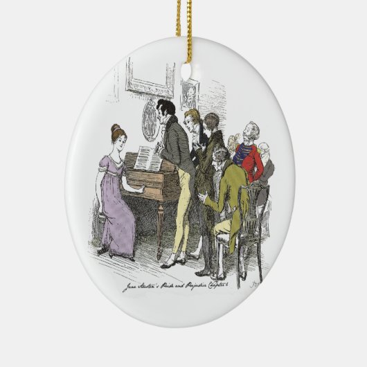 Elizabeth Performs - Jane Austen Pride & Prejudice Keramik Ornament (Rechts)