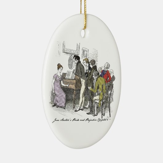 Elizabeth Performs - Jane Austen Pride & Prejudice Keramikornament (Rechts)