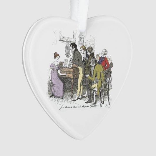 Elizabeth Performs - Jane Austen Pride & Prejudice Ornament (Vorderseite)