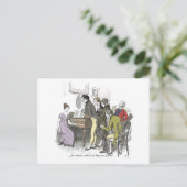 Elizabeth Performs - Jane Austen Pride & Prejudice Postkarte (Stehend Vorderseite)
