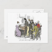Elizabeth Performs - Jane Austen Pride & Prejudice Postkarte (Vorne/Hinten)