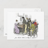 Elizabeth Performs - Jane Austen Pride & Prejudice Postkarte (Vorne/Hinten)