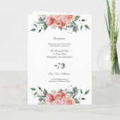 Elizabeth Pink Bläserne Große katholische Hochzeit Programm (Rückseite)