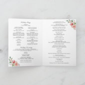 Elizabeth Pink Bläserne Große katholische Hochzeit Programm (Innenseite)