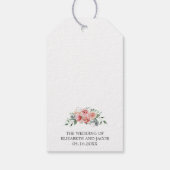 Elizabeth Pink Floral Hotel Gäste Hochzeiten Willk Geschenkanhänger (Rückseite)